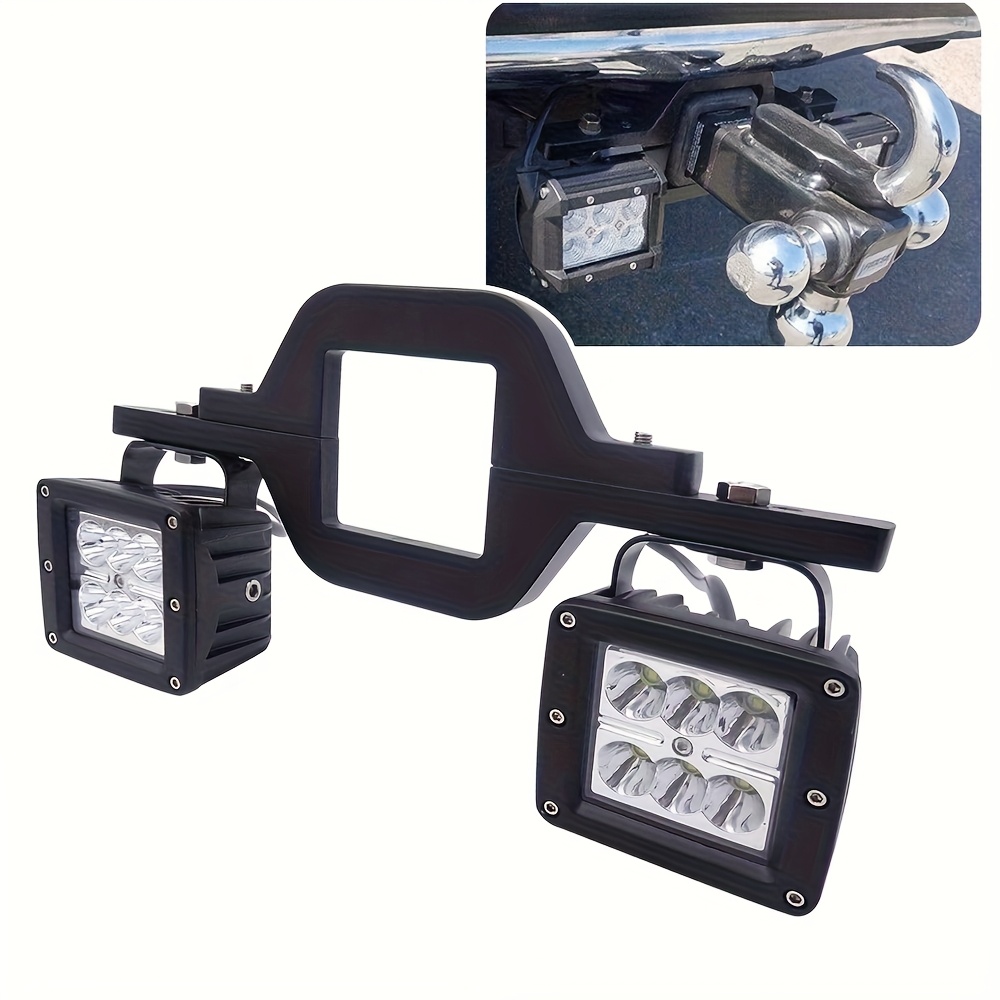 TEMU Set Of 2, 4-inch 60w Led Pods With 2-inch Tow Hitch Mounting Brackets, Designed For Use As A Work Light Bar For Pickups, , And Suvs, Without Battery