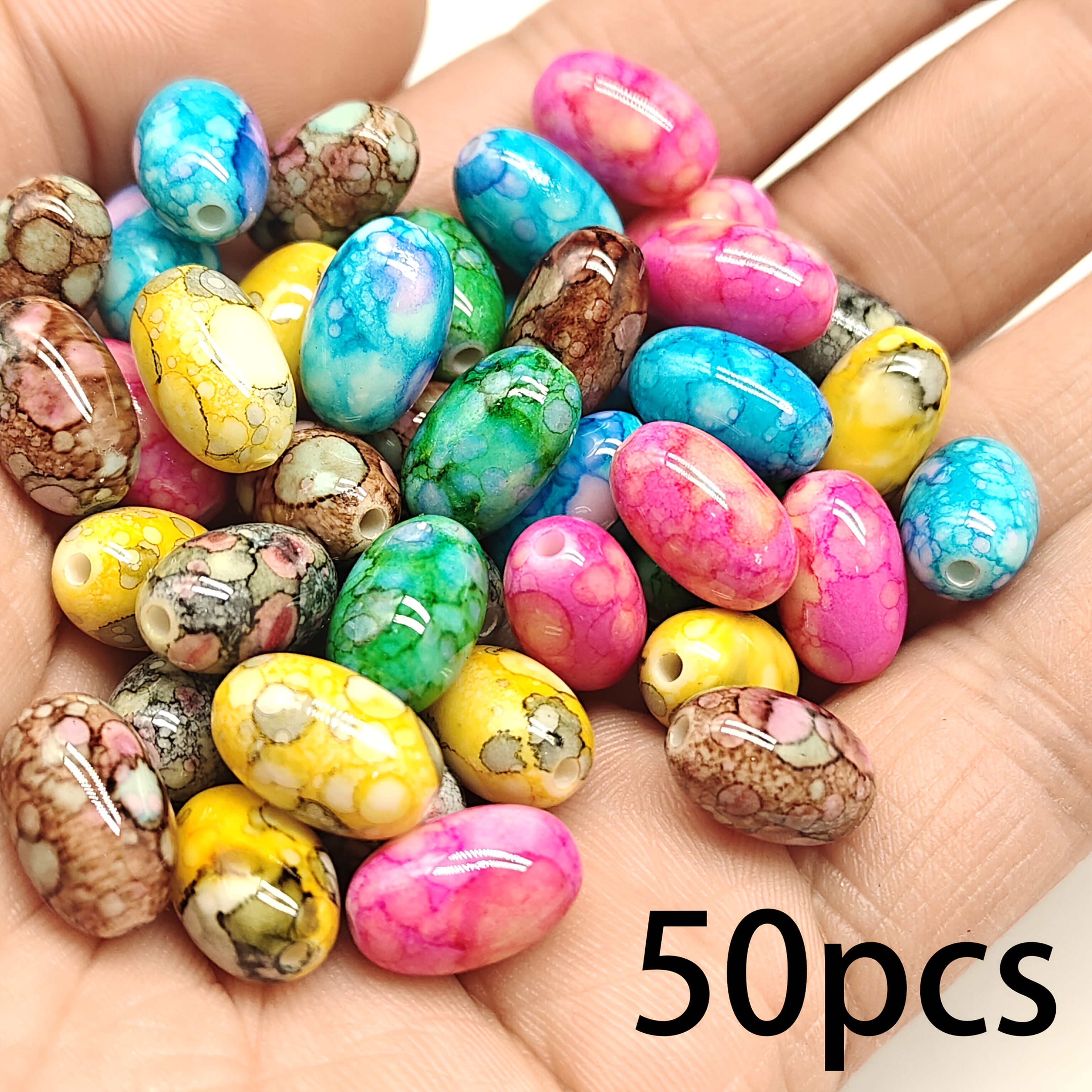 TEMU Handmade Diy Beads For Jewelry Making - Multicolor Craft Beads Suitable For,, Earring, Phone Case & Bag Charms - Diy Beading Supplies For