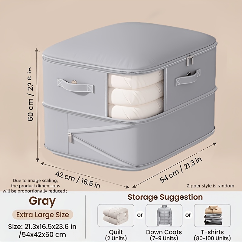TEMU [compression Bags] Extra-large Capacity Storage Bags For Clothes And Quilts. Suitable For Quilts, Comforters, And Clothing. Ideal For Moving,