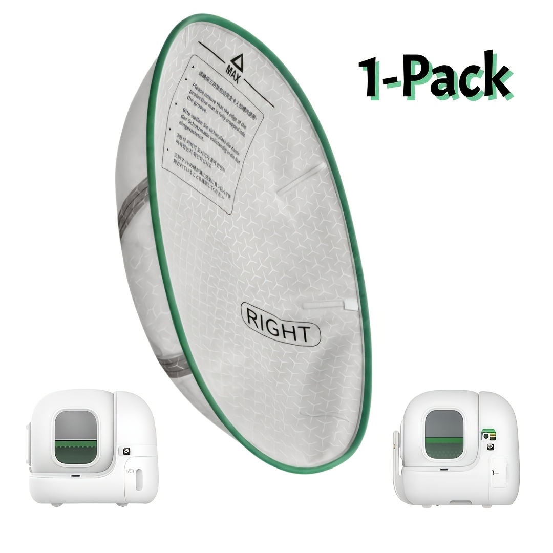 TEMU Lot de 1/2 tapis de litière de rechange pour PETKIT 2 & MAX PRO, tapis cylindrique -fuite, doublure de bac à litière antiadhésive et -rayures,