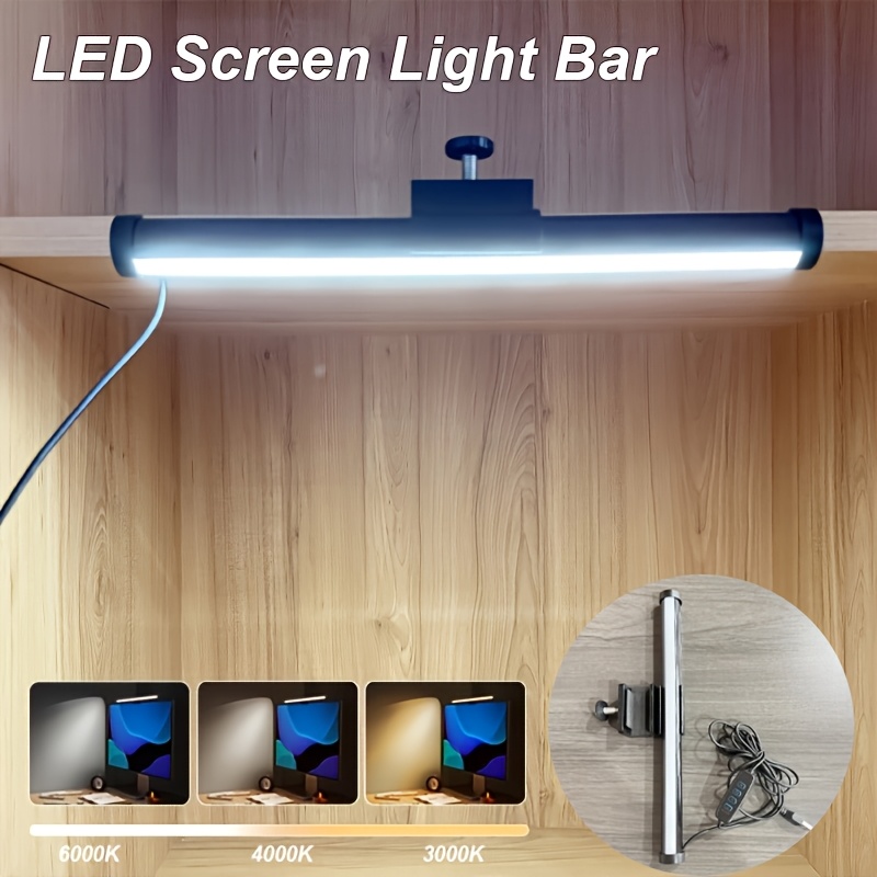 1pc Amill Usb-powered Monitor Light Bar With Dimmable Color-changing , Usb-powered Desk Lamp Suitable For Computer, Reading, Office & Study, Usb Light For Screen Glare & Eye