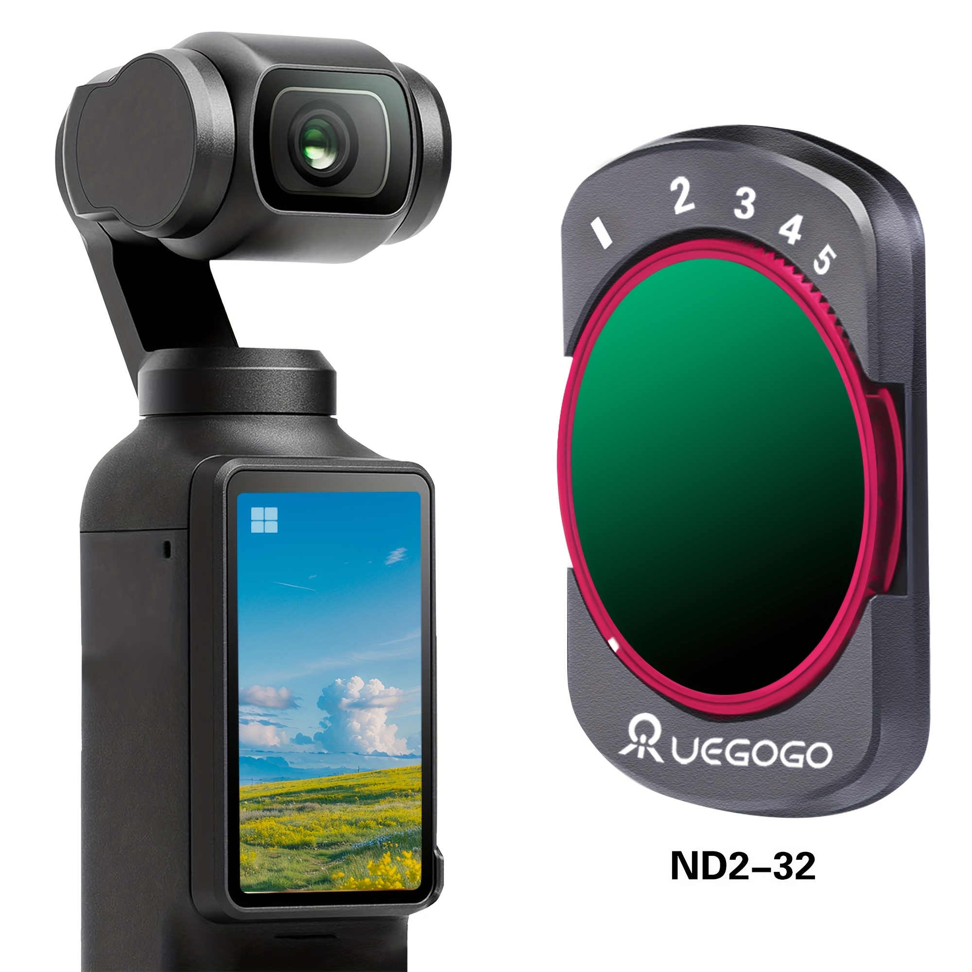 TEMU The Uegogo Magnetic Variable Filter Is Designed For The Pocket 3-nd2-32, Featuring A Neutral Density Optical Glass Filter With A Coating And A