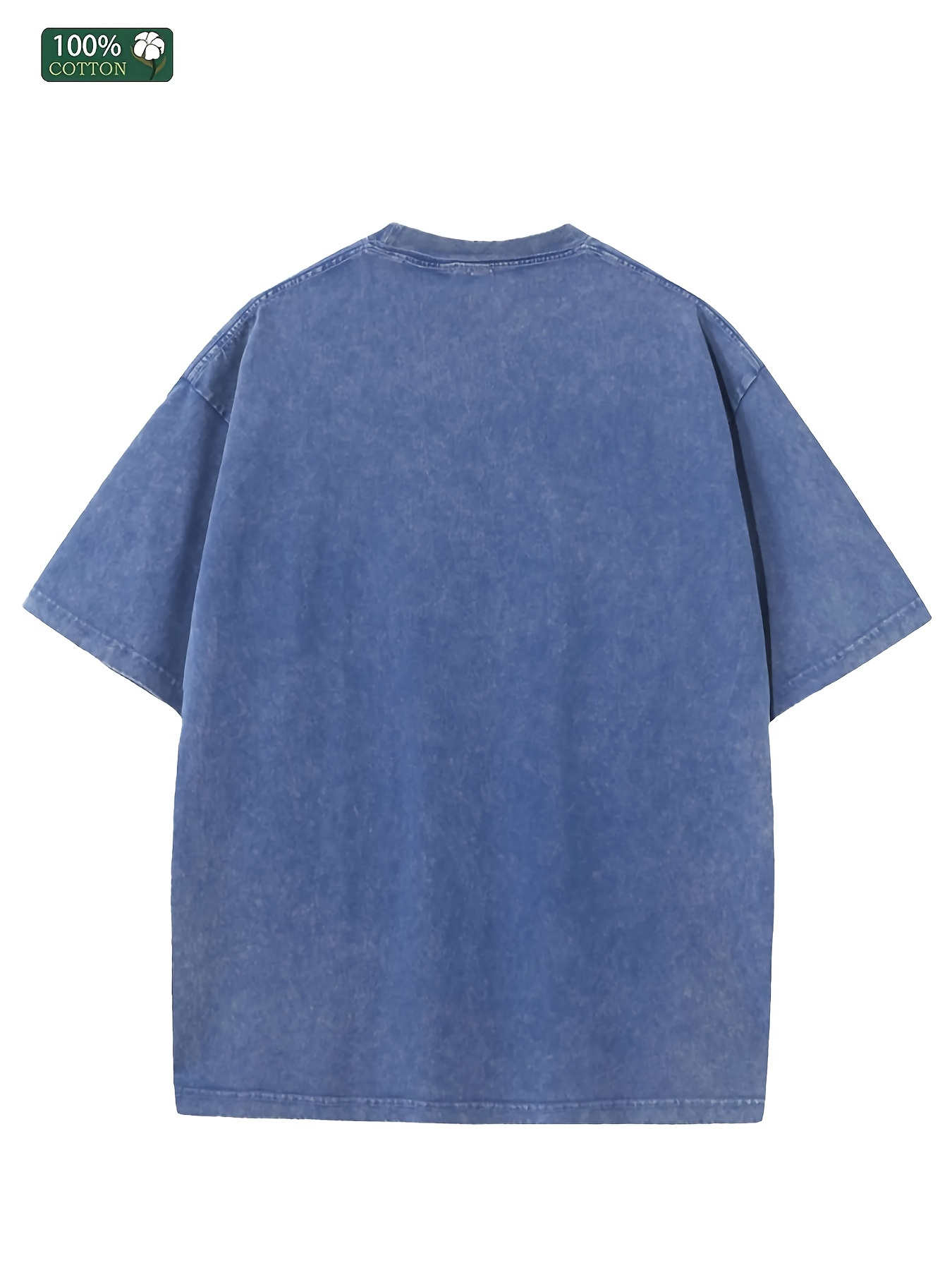 camiseta algodón 100% hombre estampado vintage playa Temu