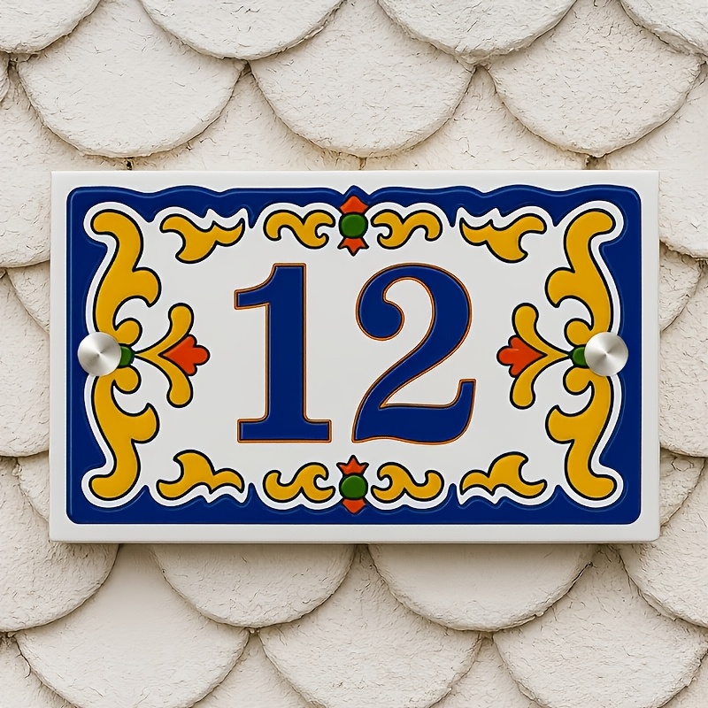 TEMU Numero personalizzato in acrilico per porta, insegna per esterni, numero personalizzato per esterni per decorazioni domestiche