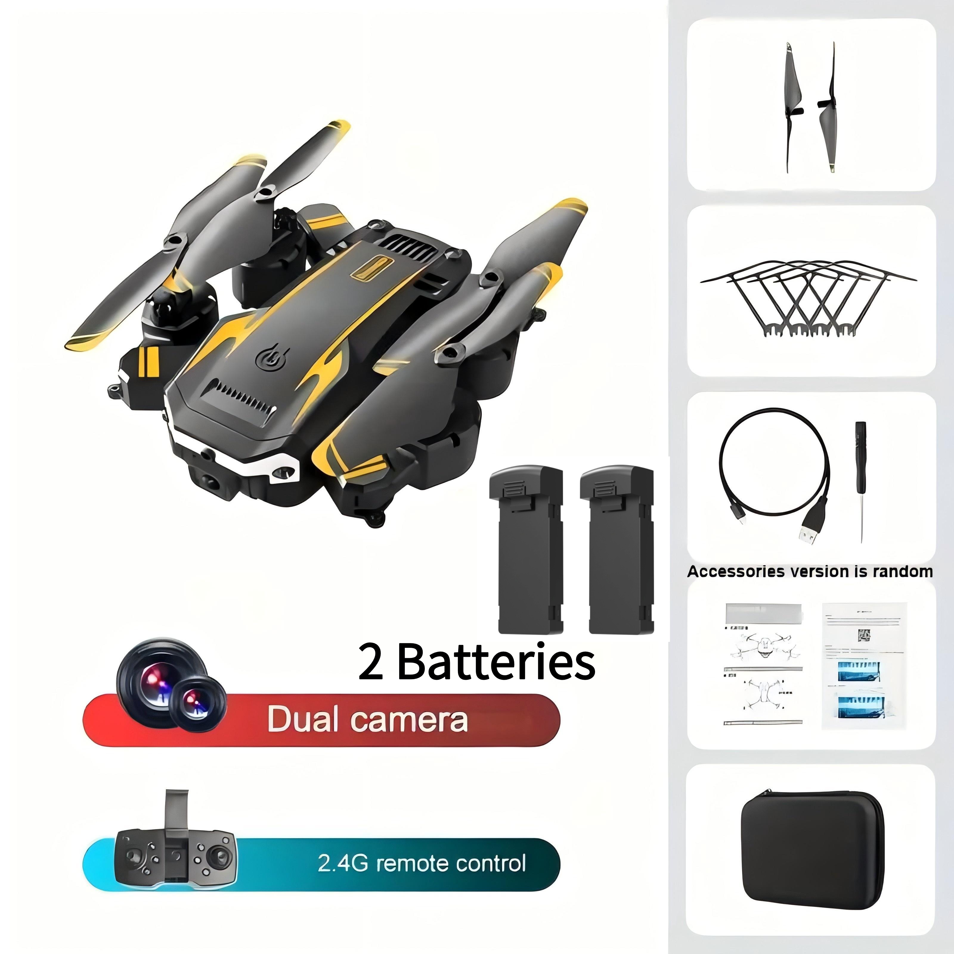 TEMU S6 Rc Drone With Hd Dual Camera Wifi Fpv Foldable Quadcopter +2 Batteries