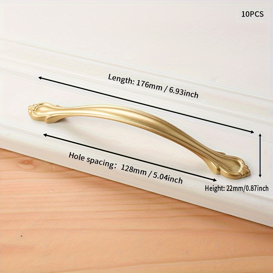 E-shop 10 Stück Sandgolden Schrankgriffe, Nordische Schranktüren, Schubladen, Kleiderschrankgriffe, Leichtes Luxus, Moderne Mode Hardware Griffe