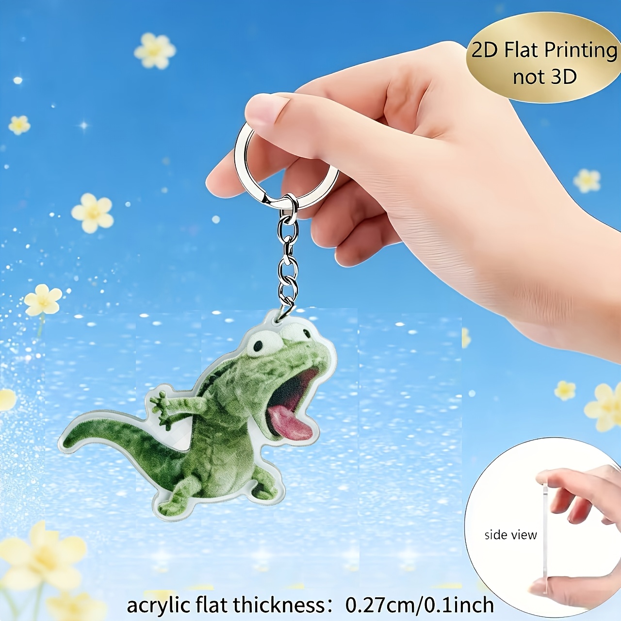 TEMU Portachiavi 2D piatto - Nuovo in acrilico 2D, per le feste, il miglior regalo di compleanno, ciondolo per chiave , 2D piatto