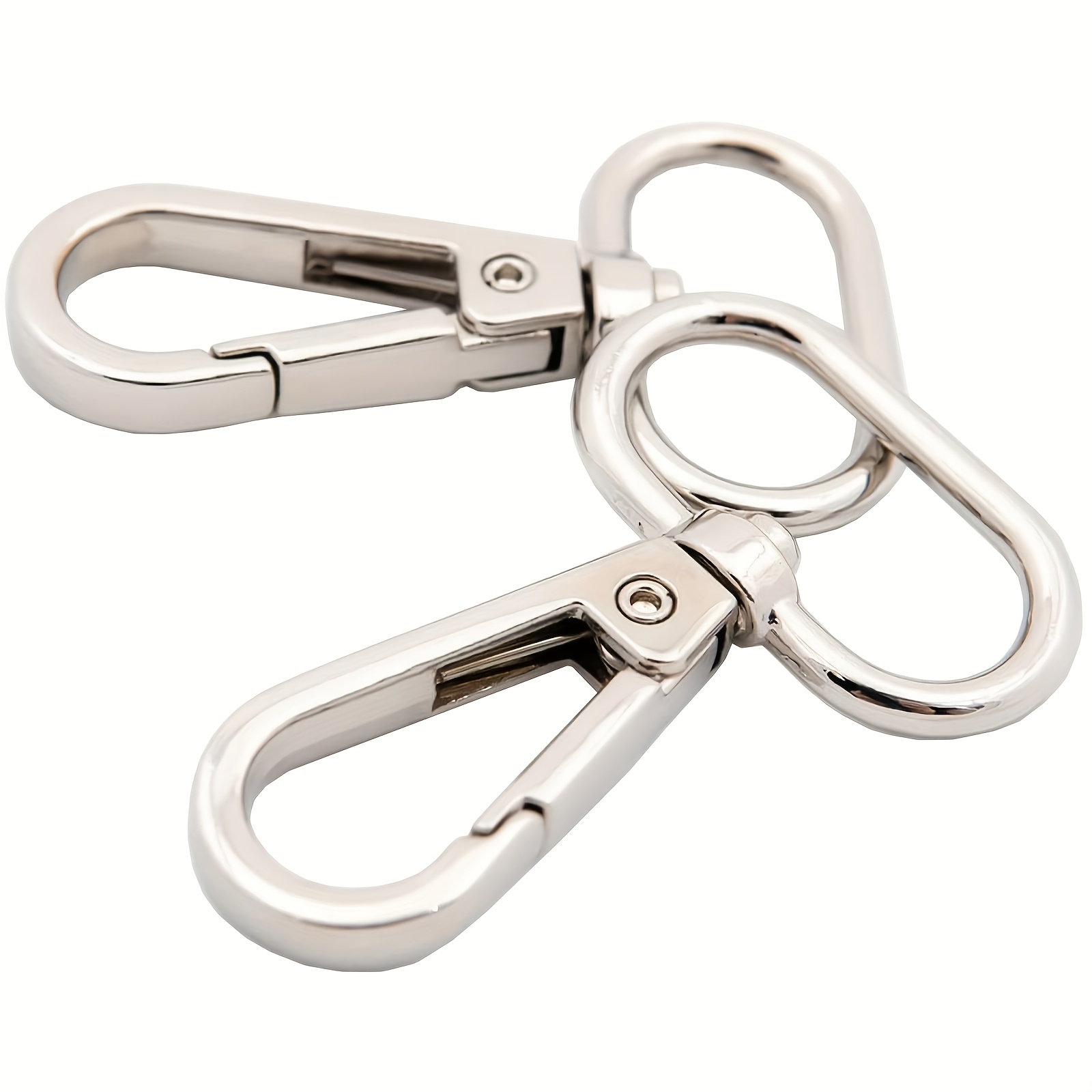 Image of Snap Hook Swivel Push Gate Lobster Clasps Fashion Clips Purse Making Pack Of 10 (silvery, Dark Grey, Golden), Diy Wallet Making