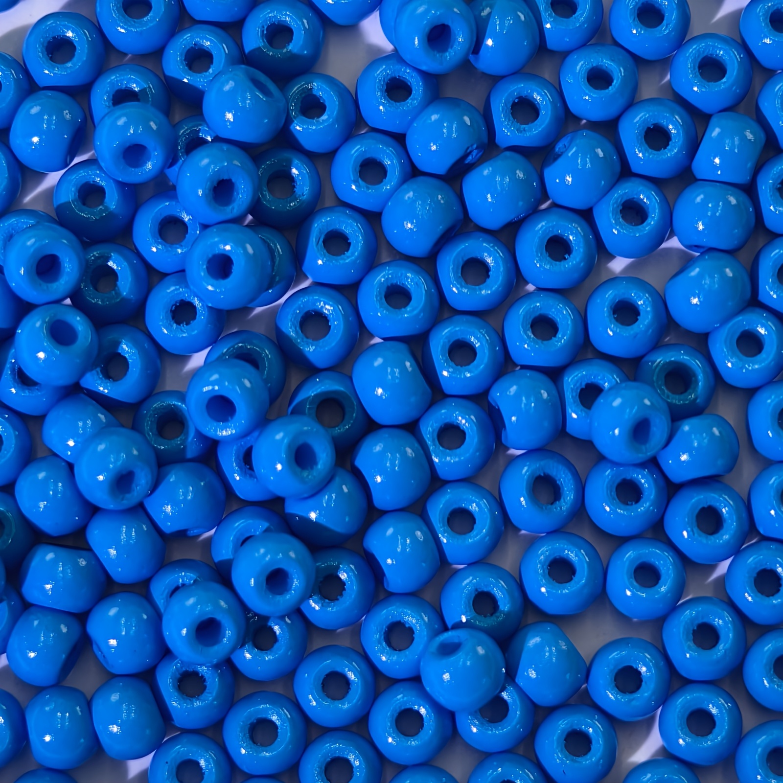 25G Solid Color Enamel Glass Round Beads, 4Mm