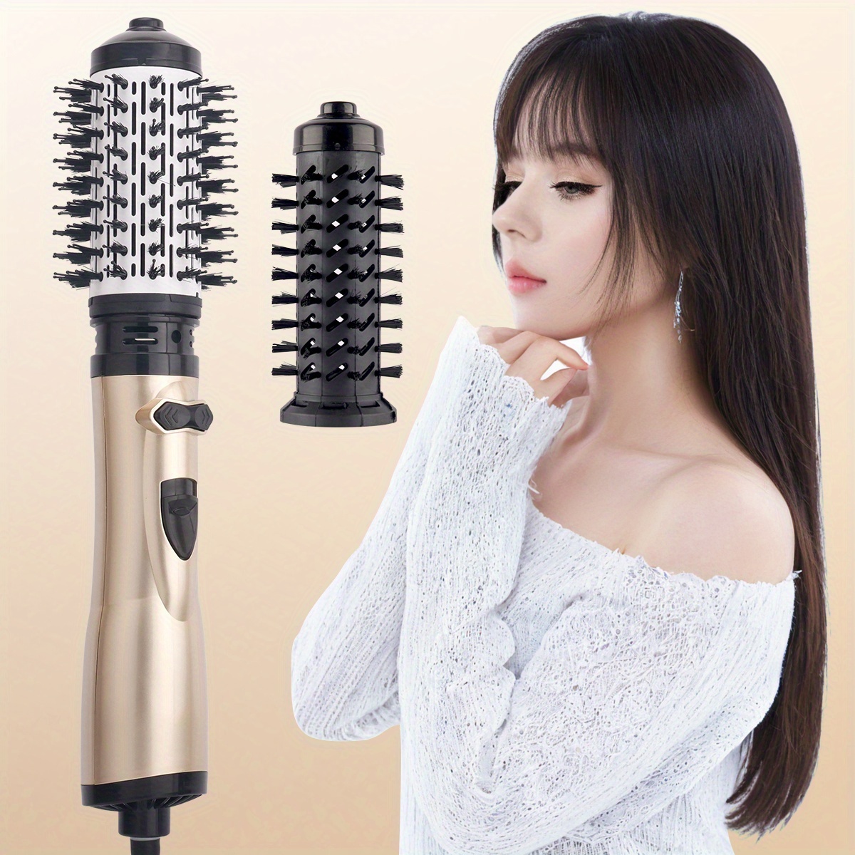 in hot air styler rotating hair dryer brush Temu Pakistan