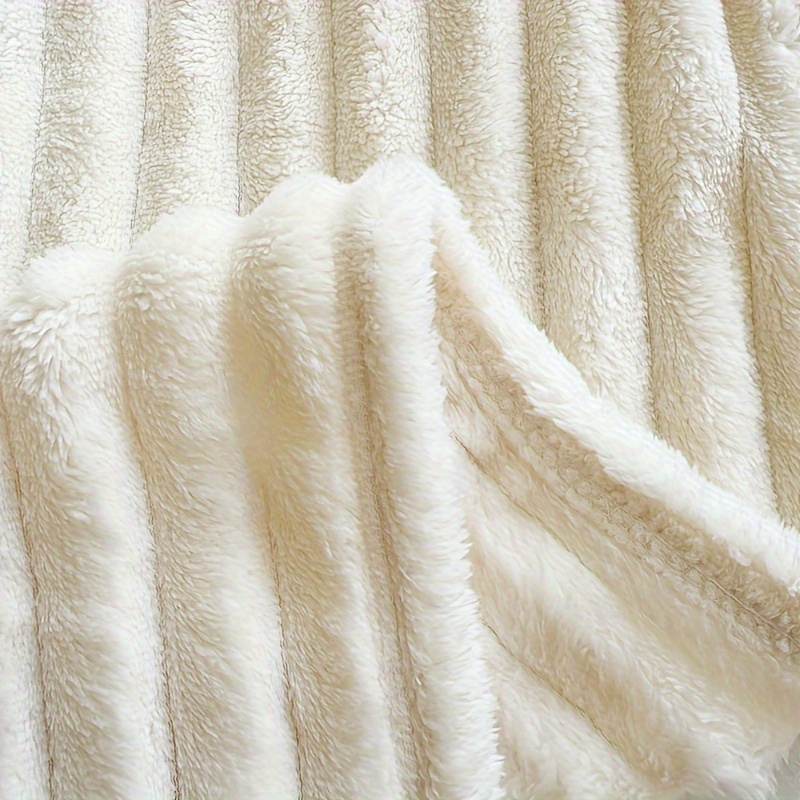 thickened flannel blanket in solid color fluffy and soft suitable for sofa nap 1 piece details 10