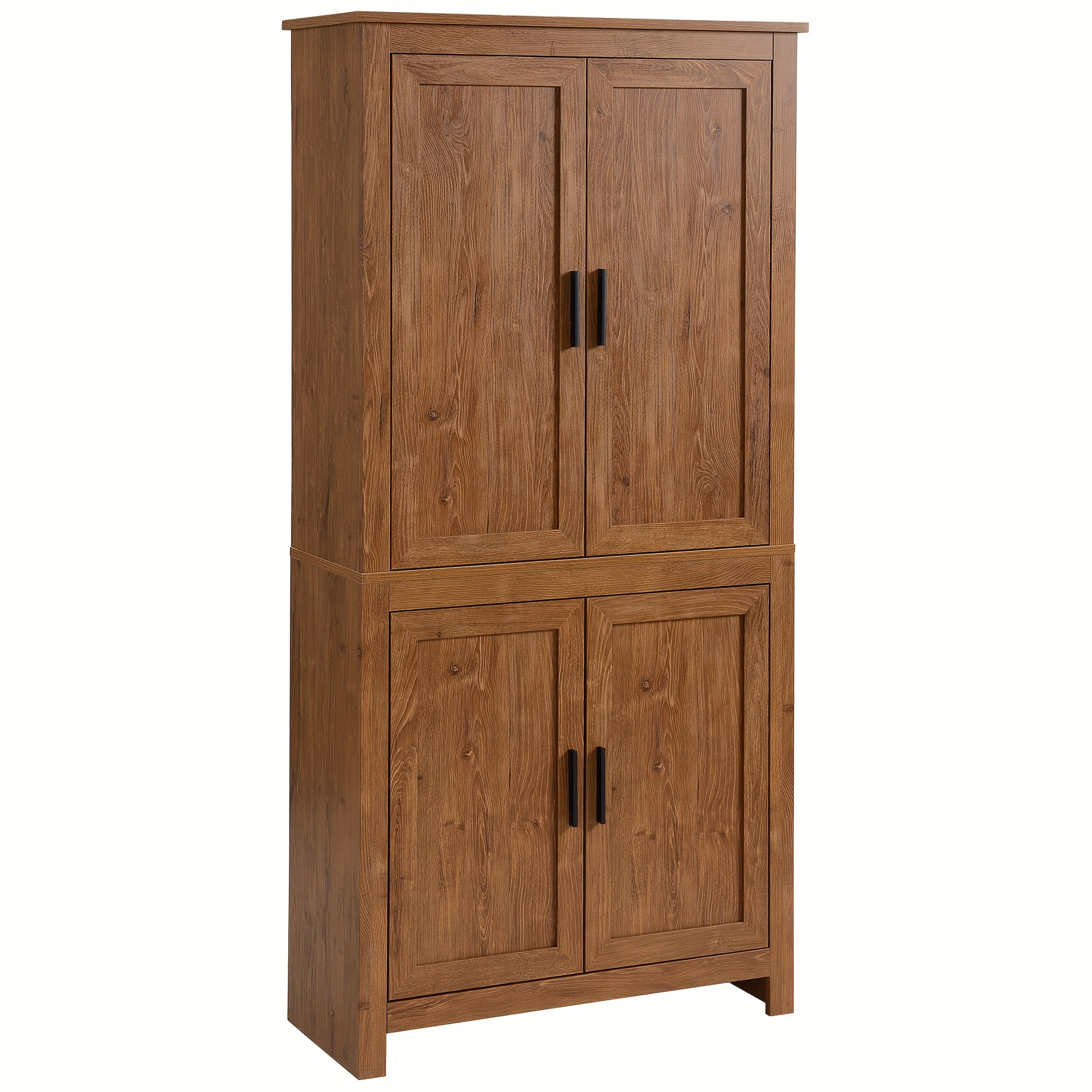 

Homcom 64" Kitchen , Freestanding Storage Cabinet With 4 Doors And 3 Adjustable Shelves For Dining Room, Oak