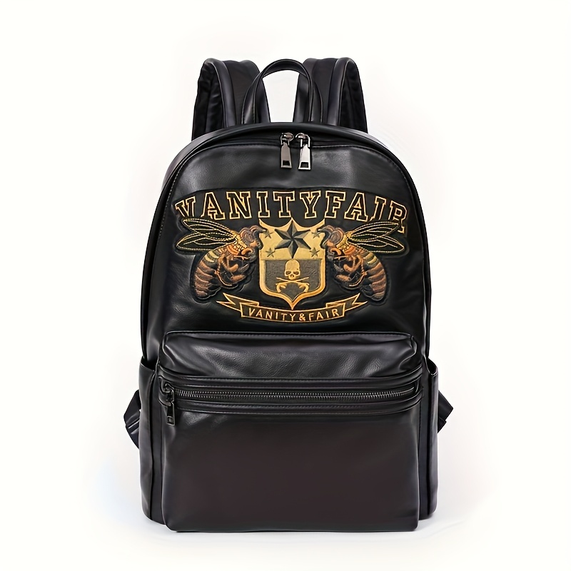 retro embroidery mens backpack street fashion computer Temu