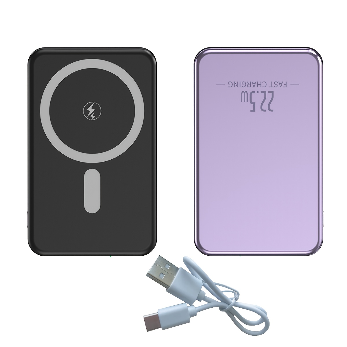 TEMU 20w Pd Fast Charging Magnetic Wireless Or Wired Power Bank 10000mah Portable Charger Battery Pack Powerbank Compatible With Iphone 16 Pro Max/15