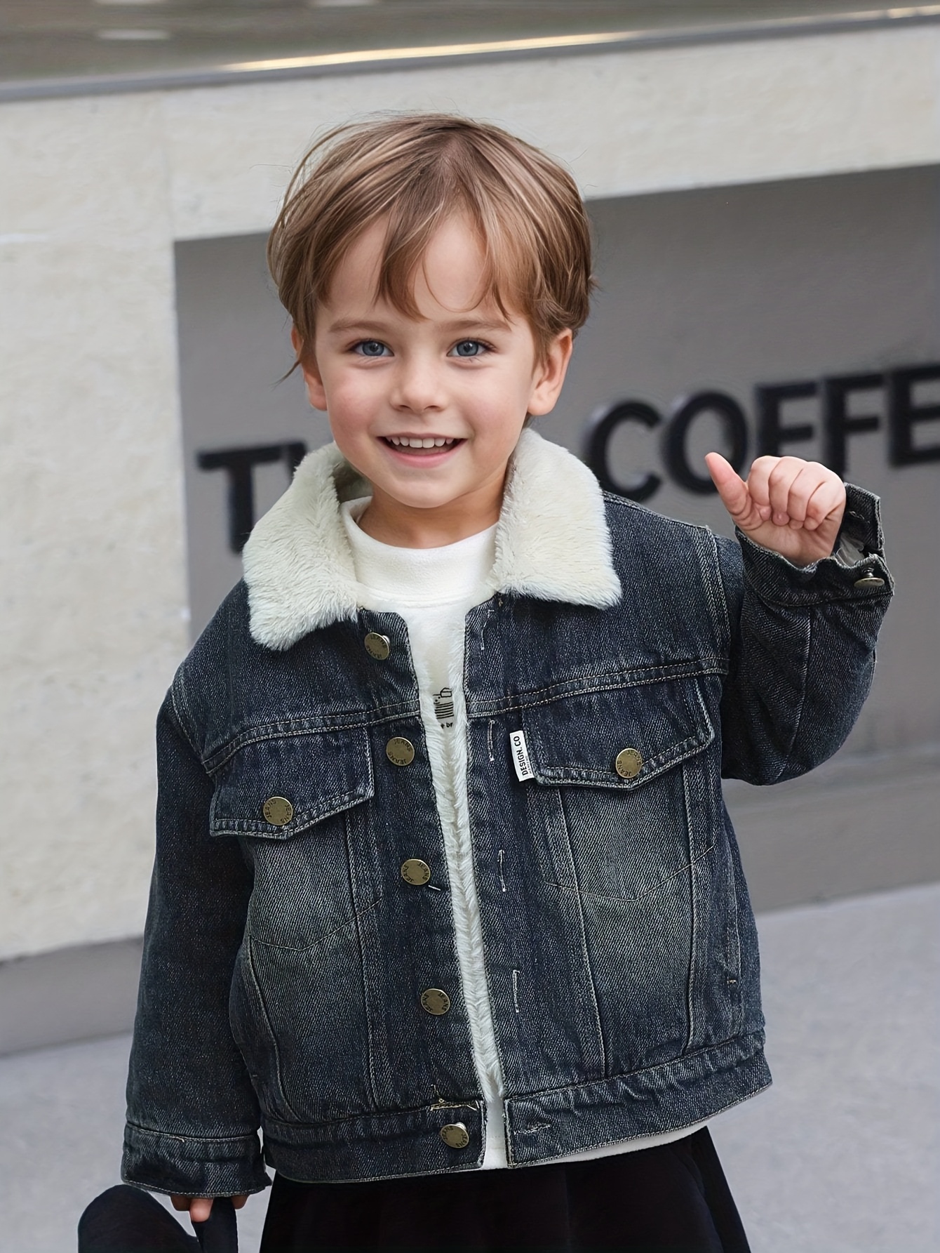 boys denim jacket sold on Temu Canada