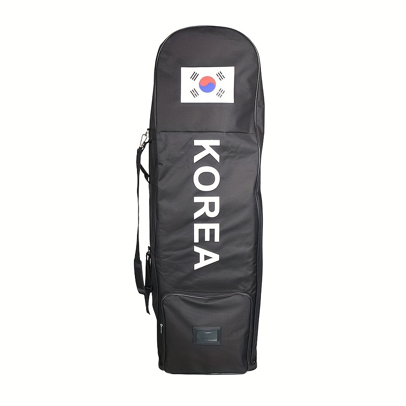 1pc korean flag pattern golf travel bag with wheels detachable shoulder straps foldable golf club travel cover golf aviation bag details 3