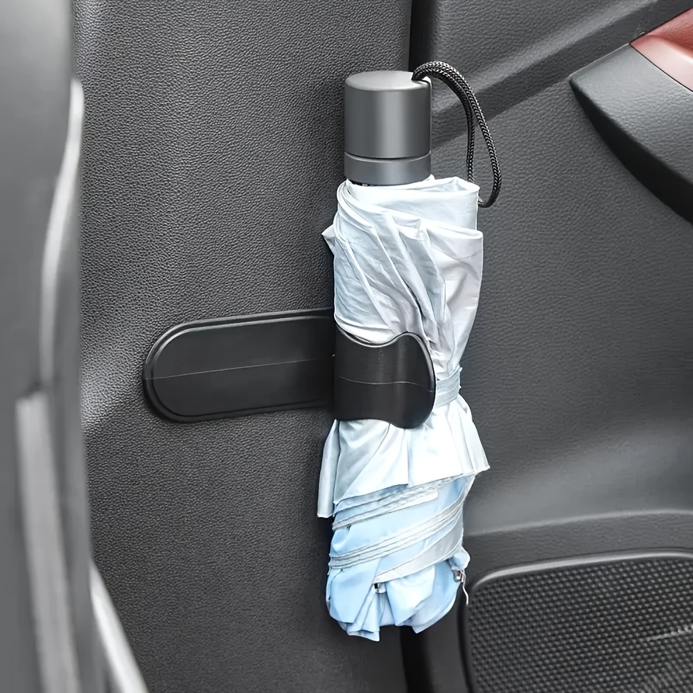 TEMU Car Umbrella Holder, Multifunctional Self-adhesive Storage Clip For Car Interior, Universal Auto Fastener Hook For Umbrellas, Trunk & Door Side