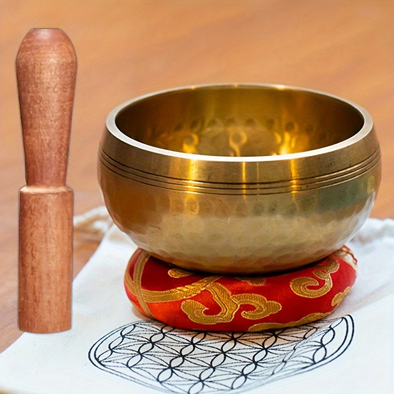 

Tibetan Singing Bowl Set - 3 Inch Handcrafted Meditation Bowl For Yoga, Sound , Chakra , And Mindfulness Practice - Includes Mallet, No Case Or Bag