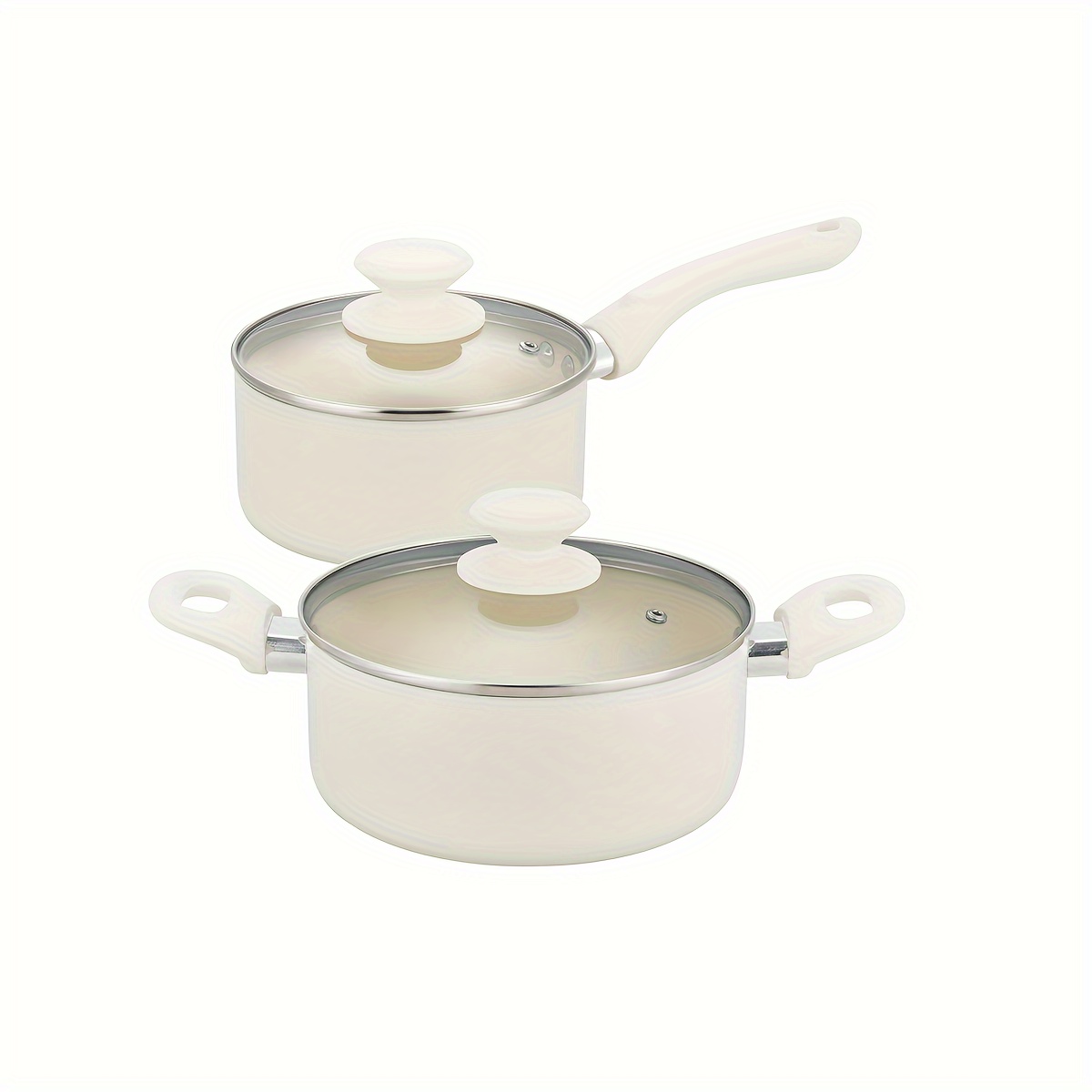 

Nonstick Ceramic Saucepan Set With - 1.5+3qt, , Induction Compatible, /, Home & Restaurant Use