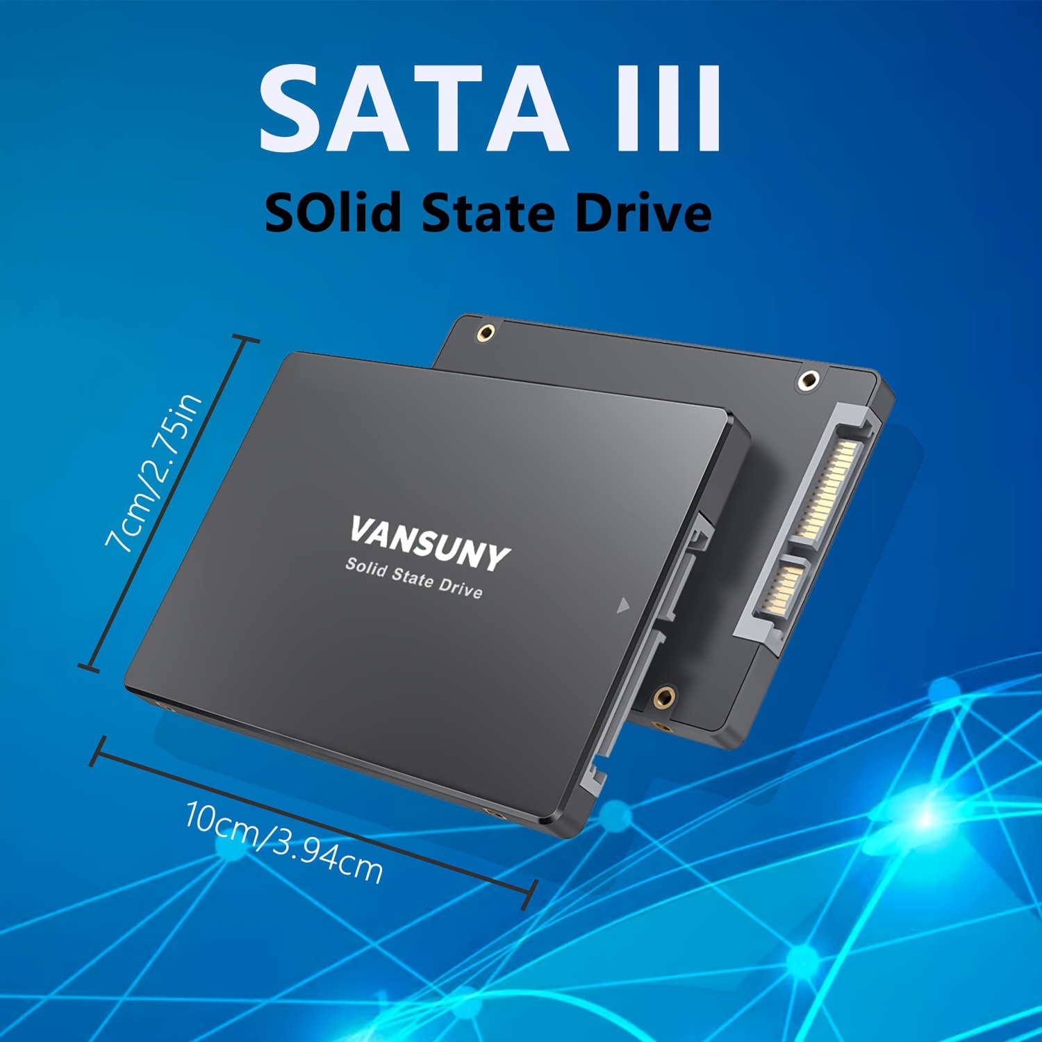 ES106 SSD 1to Disque Dur Interne SATA III 2,5 3D Nand, Jusqu'à 550 Mo