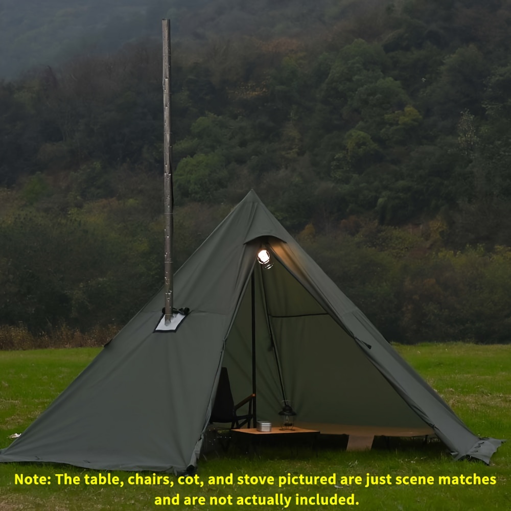 Hot Tent with Stove Jack and Snow Skirt 6.89ft 3 4 Person for Family Hiking Fishing Hunting Backpacking Camping