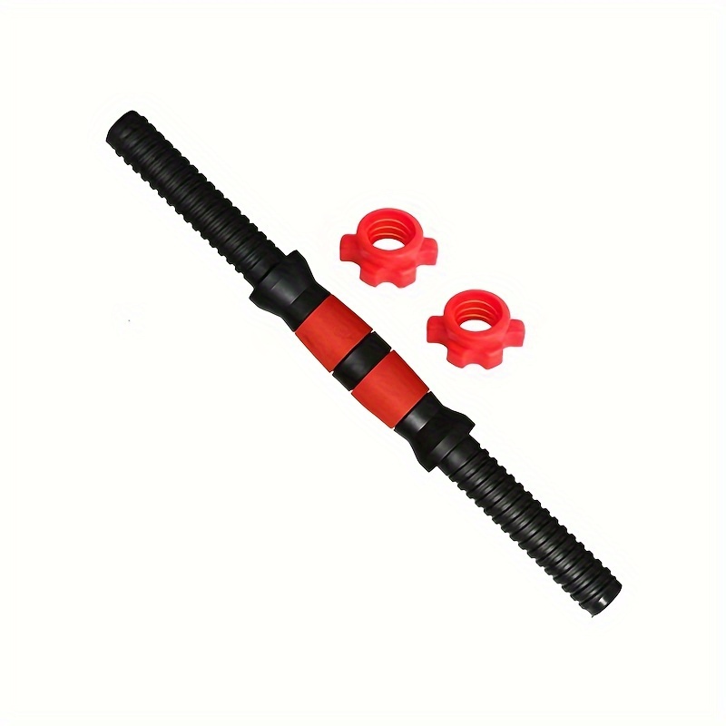 TEMU 1pc 35cm/13.78in Universal Dumbbell Rod With Rubber Coating, Strength Training Supplies