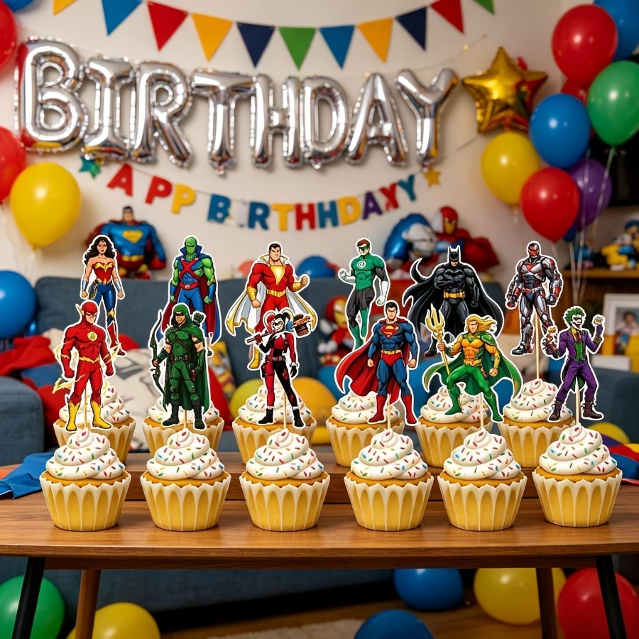 TEMU 12 piezas de insertos para pastel con temática de de la Justicia, decoración para pastel de de , Día de la , temporada de , Halloween, Navidad