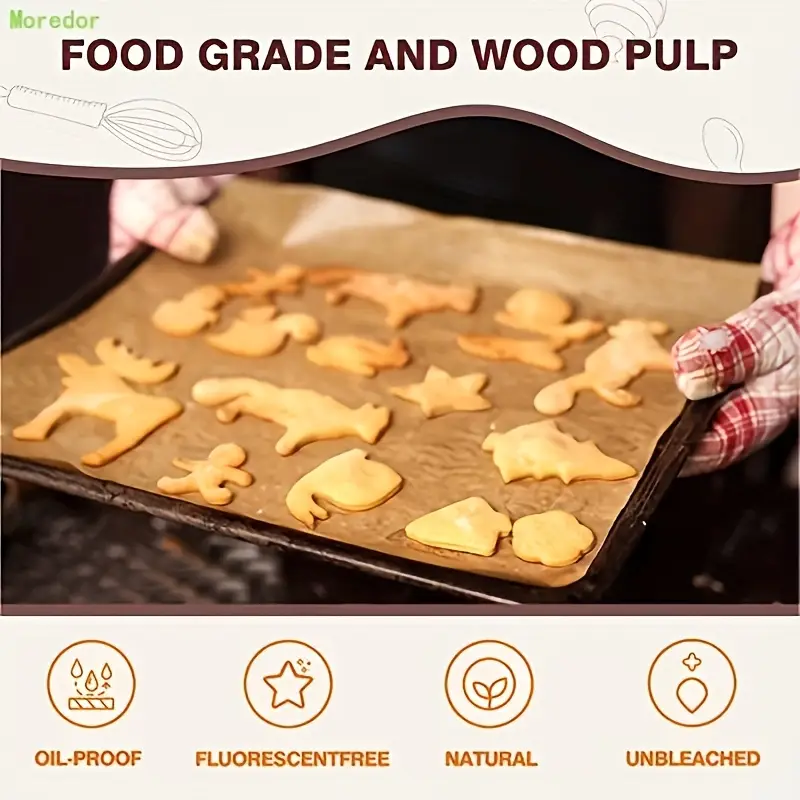 100 pre cut non stick unbleached baking paper 9x13 inches reusable baking paper suitable for ovens barbecues air fryers and steaming for most and plates heat resistant paper Product details 6