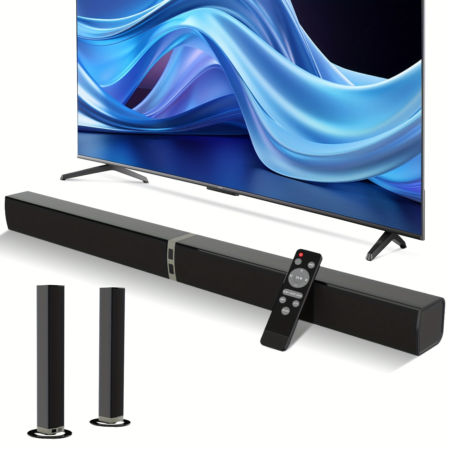 TEMU Home Audio Sound Bars For Tvs, Featuring Connections Like Arc, Optical, And Aux