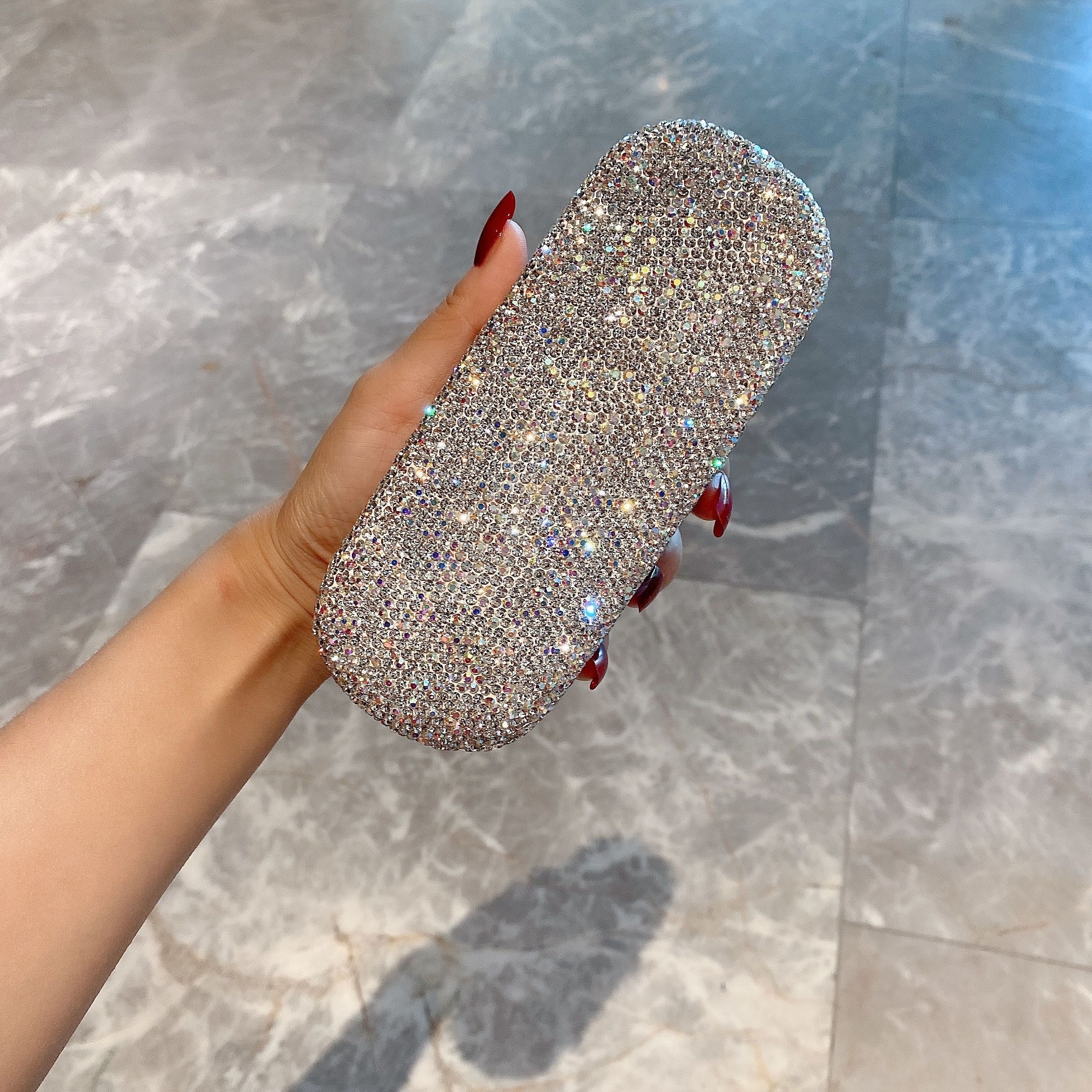 

Diamond-encrusted Glasses Case - & , For , For