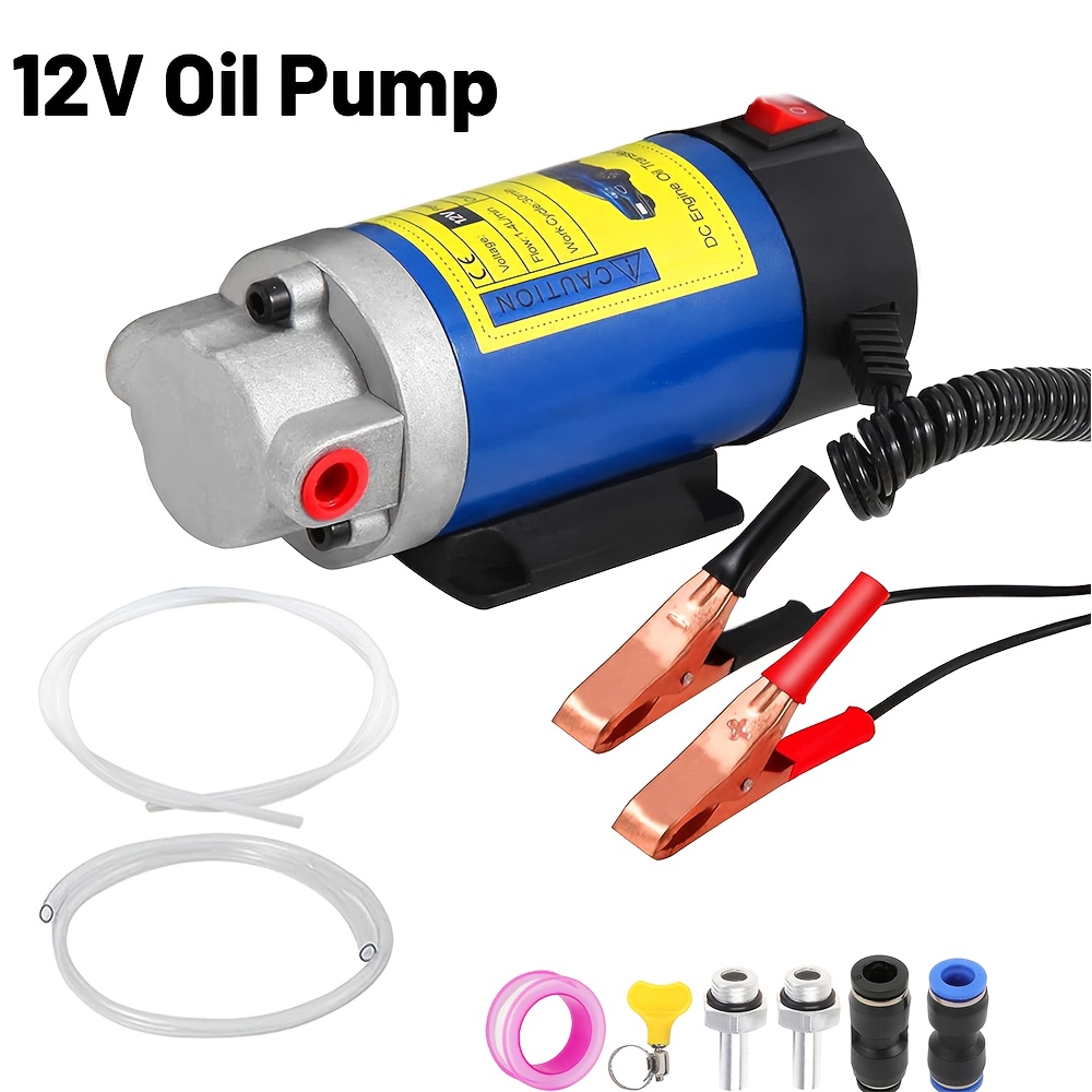 TEMU 12v/ 24v Portable Car Electric Oil Extractor Transfer Pump Oil/ Oil Fluid Suction Engine Oil Extractor Siphon Tool For Auto
