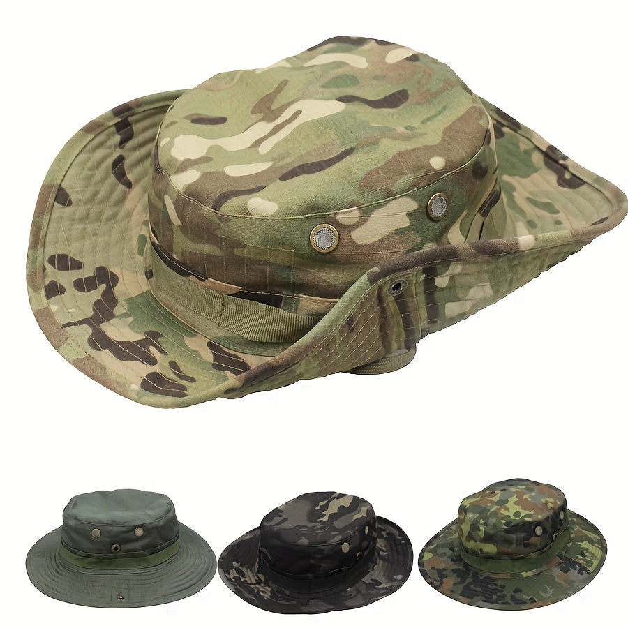 New Military Boonie Hat Outdoor Sun Protection Tactical Hats Training  Fishing Bucket Hat For Women Men