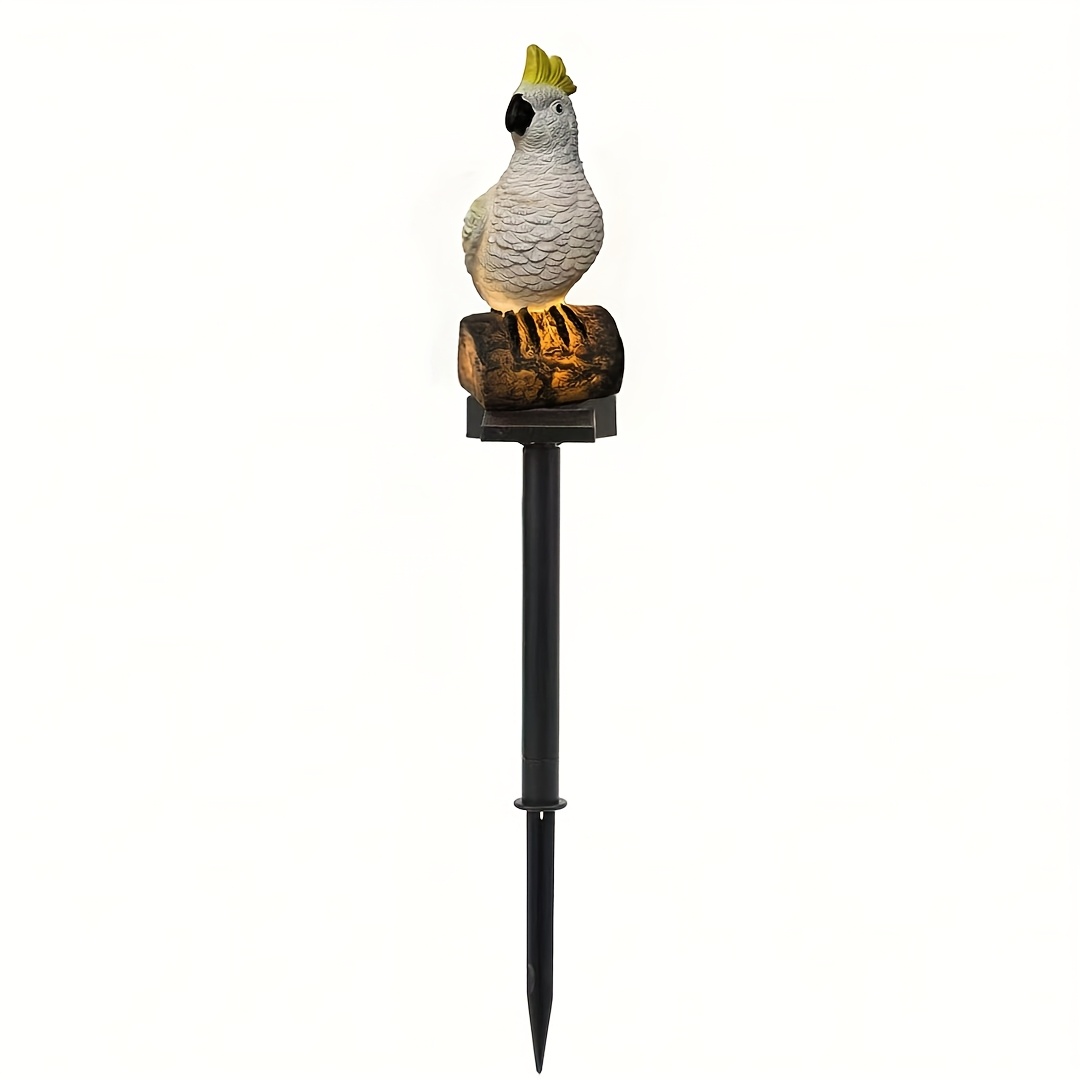 Image of Solar Light Yellow-headed Parrot Lamp Resin Craft Led Outdoor Lighting Decorative Landscape Light Solar Bird Lamp Garden Light Used For Courtyard, Garden Path Lawn Festival Decoration