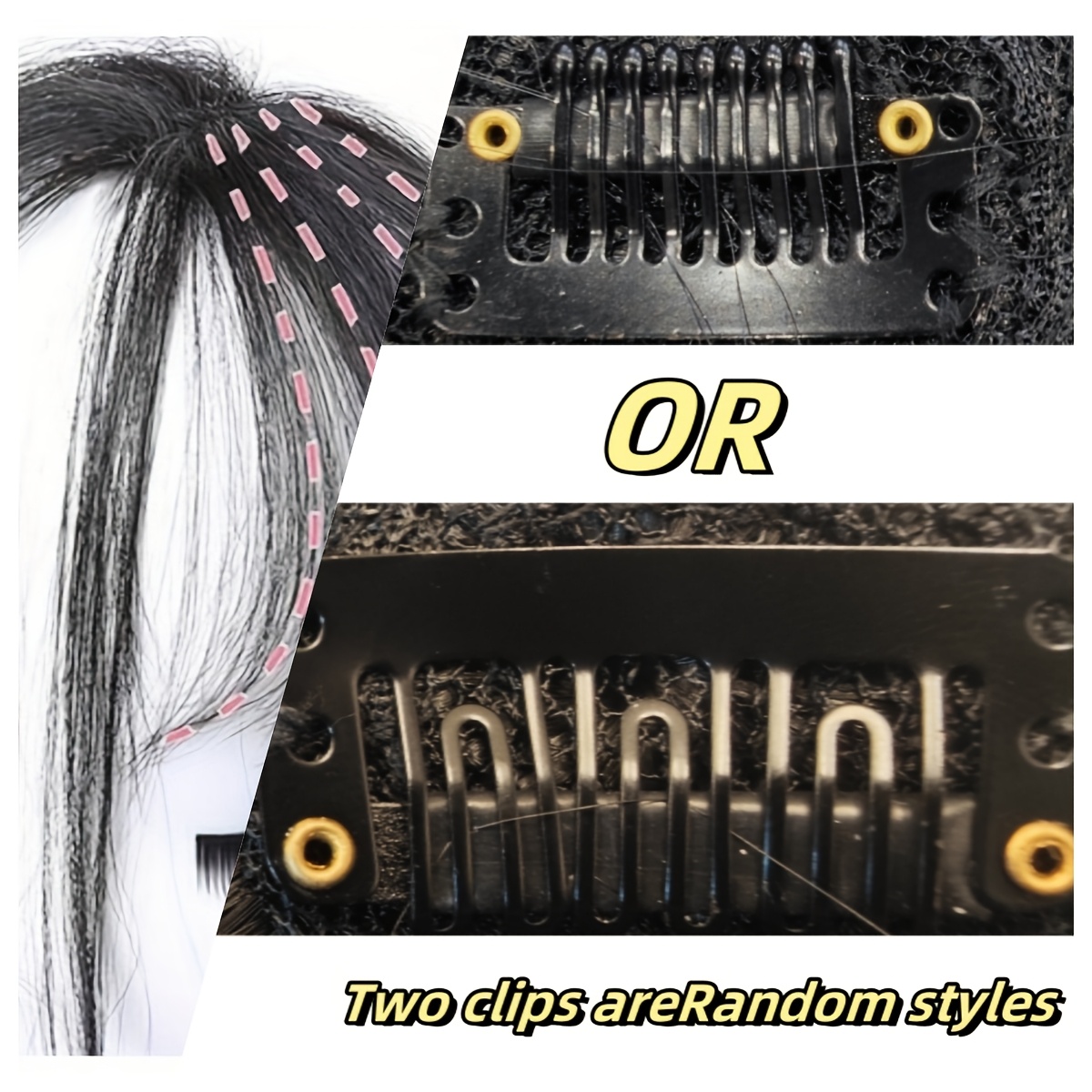 elegant clip-in 3d bangs hairpiece for women - synthetic french fringe with temples, natural-looking air bangs for daily wear, versatile styling details 2