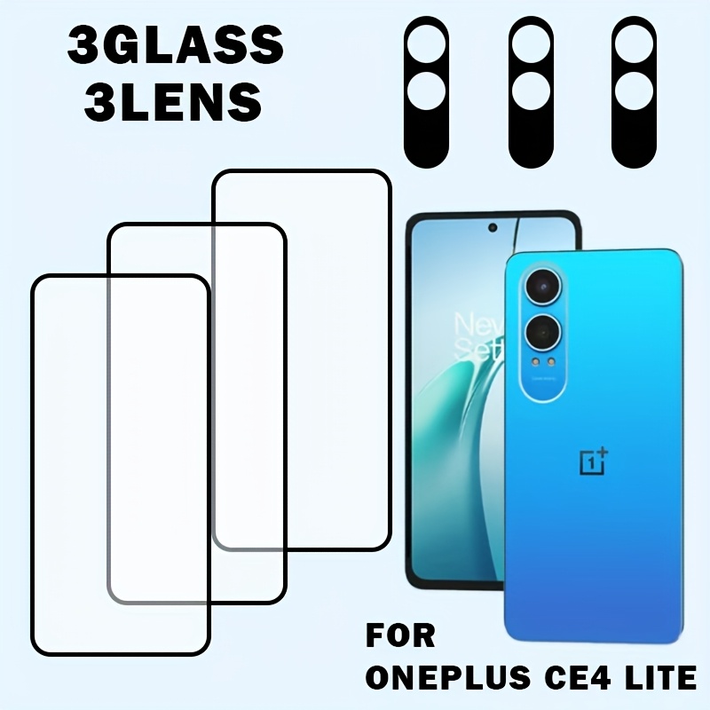 TEMU [3 3] Suitable For Oneplus 13r/nord5/nord4/nord3/nord2t 5g/nordce4 Lite 5g/ce3 Lite 5g/ce2 Lite 5g/ce5. 3pcs Of Tempered Glass Screen Protectors