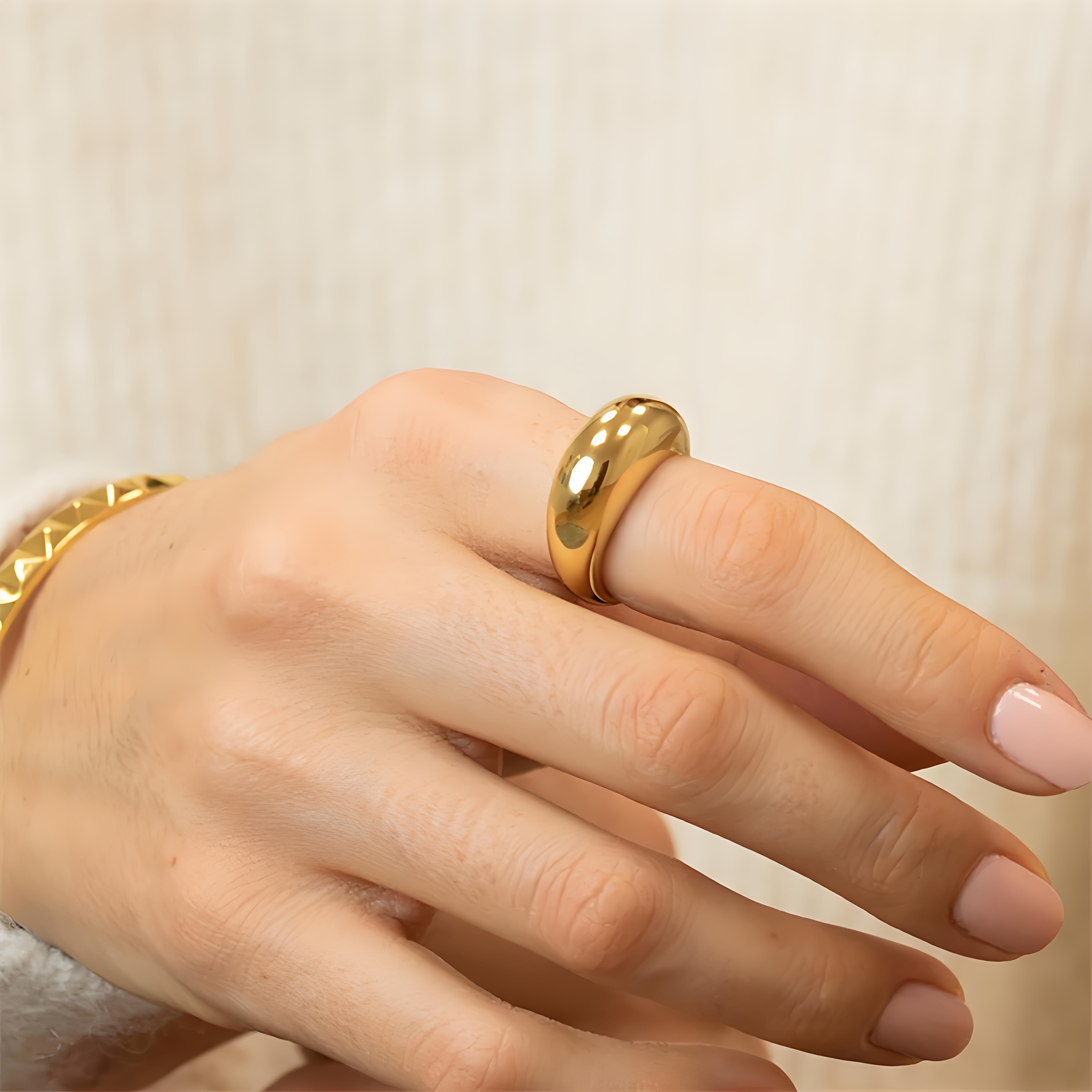 Versatile Couple Stainless Steel Arc-shaped Rings