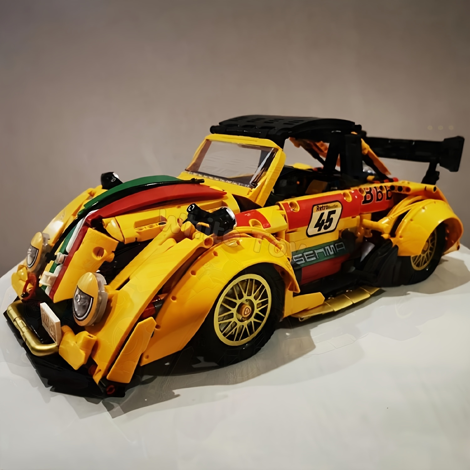 

Yellow, (high Difficulty 3d Abs High-quality Material) Set Themed Around Movies, Creative Iy Architectural Toys, Challenging 3d Of Low-profile Supercar Design For Christmas Decoration, 2262pcs+