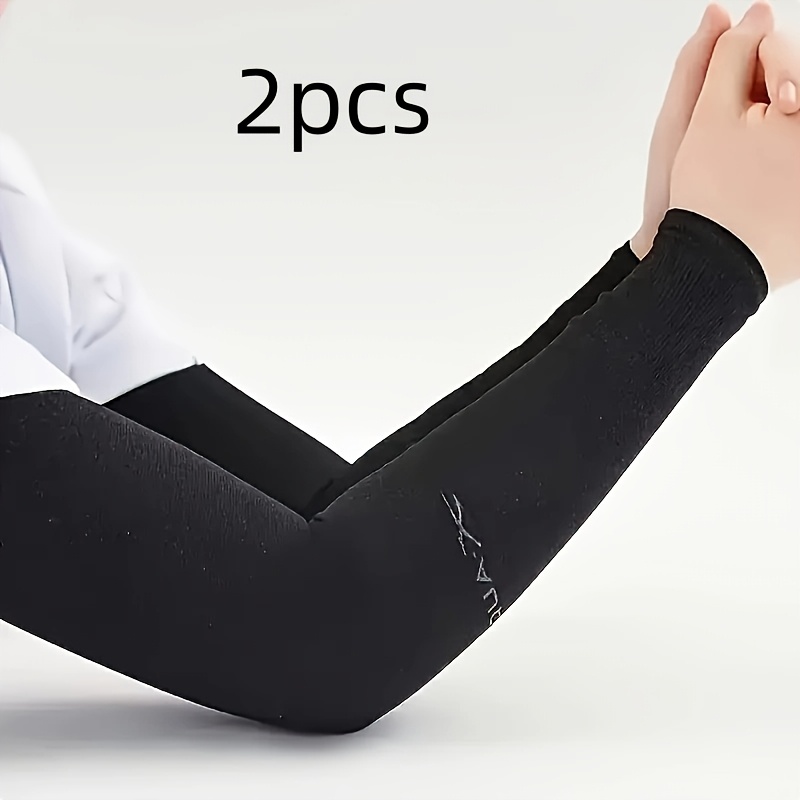 TEMU 2/6pcs cubierta de brazo refrescante - Poliéster elástico y transpirable para conducir, golf, pesca, ciclismo, senderismo y deportes al - color