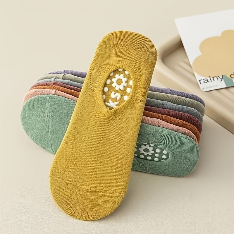 TEMU 8 Pairs Women's Anti Slip Yoga Socks Ladies Spring Summer Pilates Socks Wholesale Floor Grip Socks Dot Glue Socks