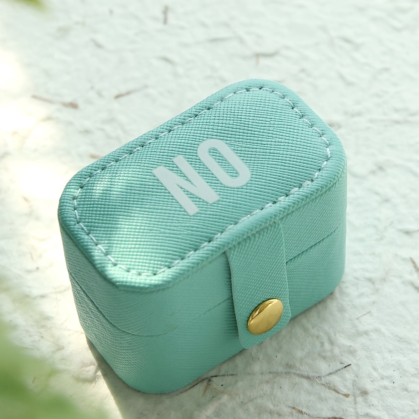 Custom Small Travel Jewelry Box, Personalized Initial Ring Box