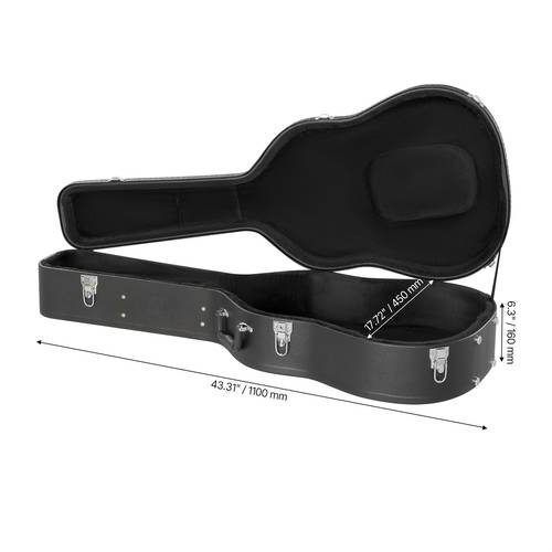 acoustic electric guitar hard case 43 31 in gourd shaped with lock key handle pvc padding lining water resistant shell for 39 guitar 39 in guitars black