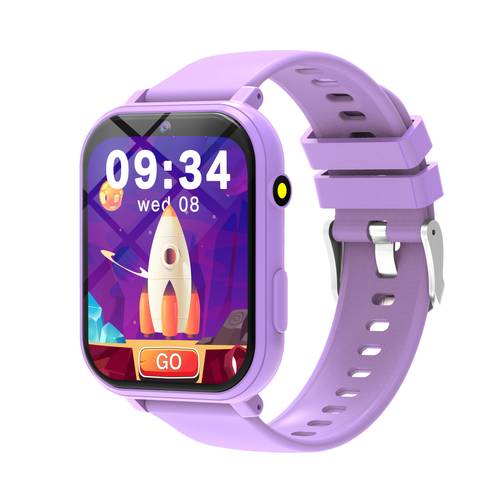 colorful smartwatch with 18 educational games led light alarm calculator pedometer silicone strap usb charging perfect birthday and holiday gift for boys and girls