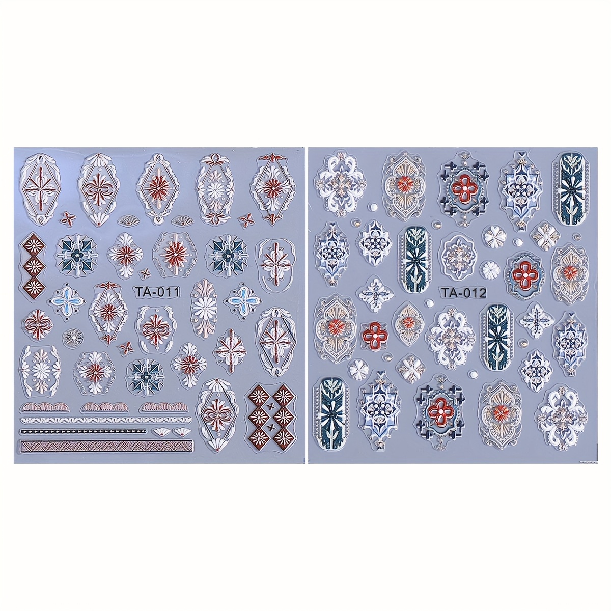 2 Bohemian-style Carved Totem Wall Stickers Ta-011+012