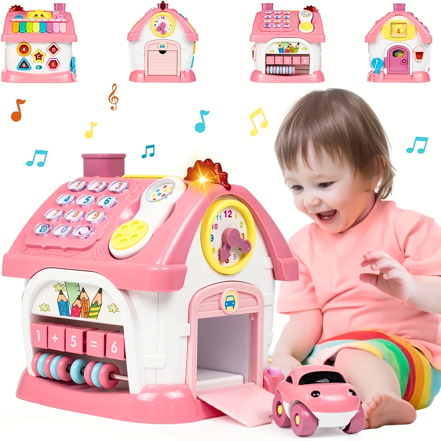 Multi-Functional House For 1+ Year Old Baby Gifts Musical Toys 18 Months  Educational Enlightenment Toys Toddler Toys Age 1st Birthday Gifts Boy