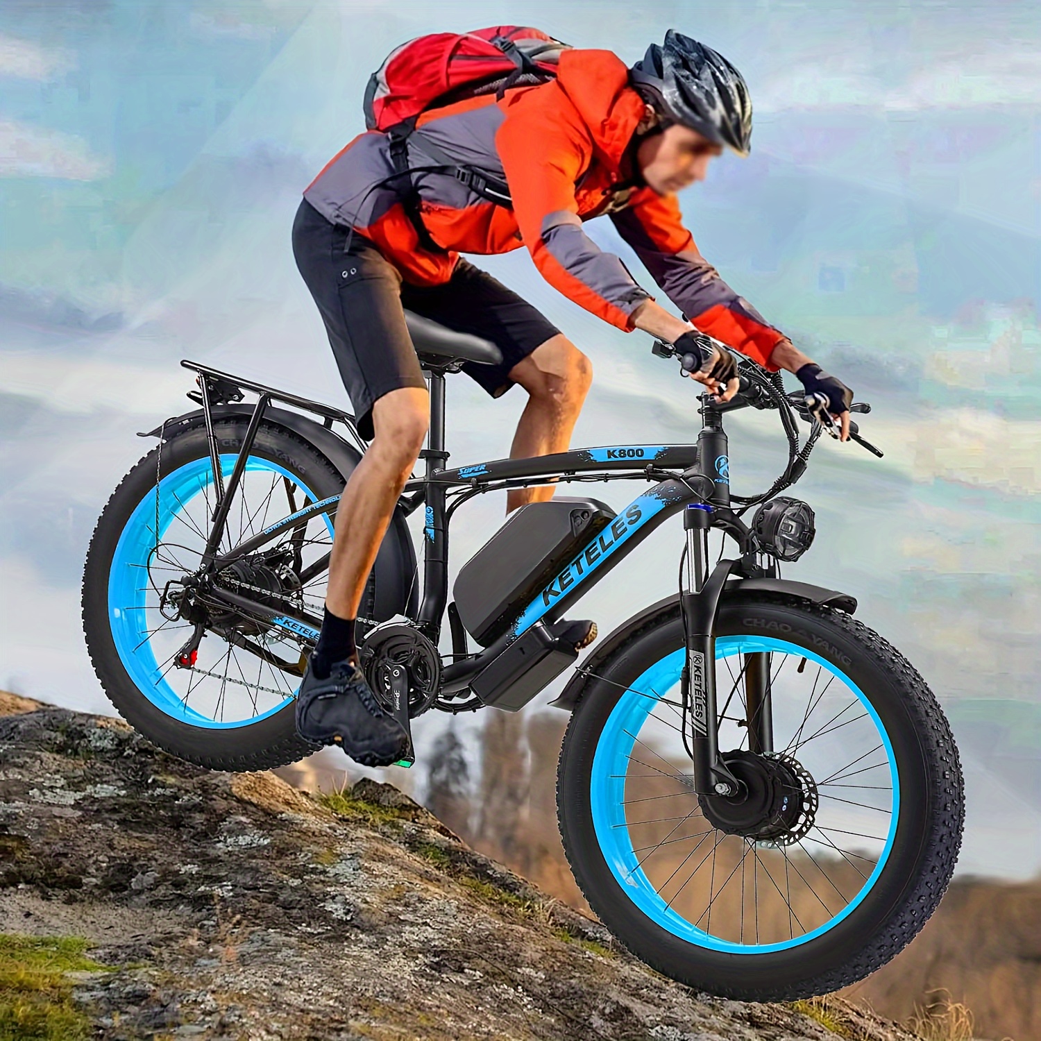 26 electric bike for adults,   electric scooter with 48v 1104wh removable lithium-ion battery, 500w brushless motor, 19mph, up to 50 miles, electric dirt bike, dual motor Product details 4