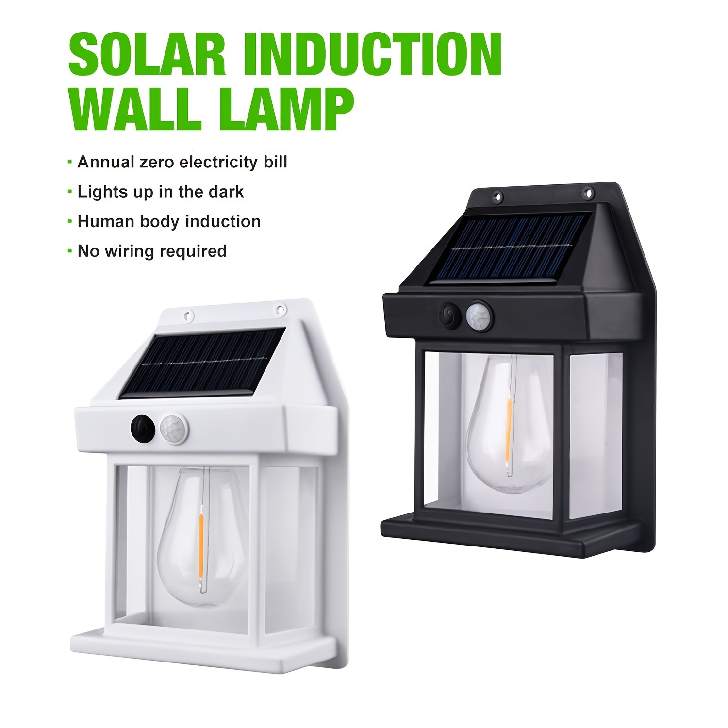 

Solar-powered Led Wall Light With Motion Sensor -, For Patio, Fence, Yard & Garage