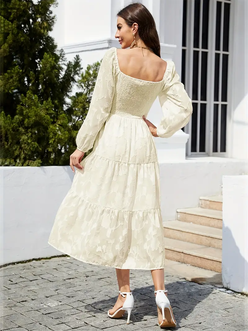 casual white dress midi midi women's white dress Wedtrend Women White Casual Dress Short Sleeves V Neck Midi Summer Dress