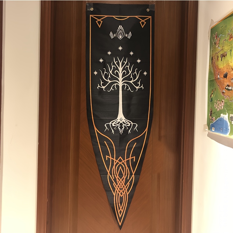 

1pc Gondor-inspired Polyester Banner - , Single-sided Print, Multipurpose Flag With Grommets For Easy Hanging - Ideal For Dorms, Parties, Home & Garden Decor, Universal Holiday Use