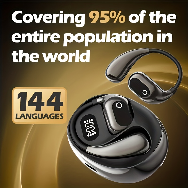 2025 New AI Real-Time Translation Wireless Earbuds, Supports 144 Languages, LED Battery Display, Ultra-Lightweight, Long Standby, Touch Control, Auto Pairing, Noise Cancelling, Hi-Fi Audio, Compatible with Various Smartphones and Tablets, Suitable 5 2025 New AI Real-Time Translation Wireless Earbuds, Supports 144 Languages, LED Battery Display, Ultra-Lightweight, Long Standby, Touch Control, Auto Pairing, Noise Cancelling, Hi-Fi Audio, Compatible with Various Smartphones and Tablets, Suitable - Image 5
