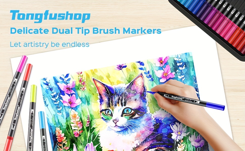 24 Shades Drawing With Camlin Brush Pens Colour Brush Pen